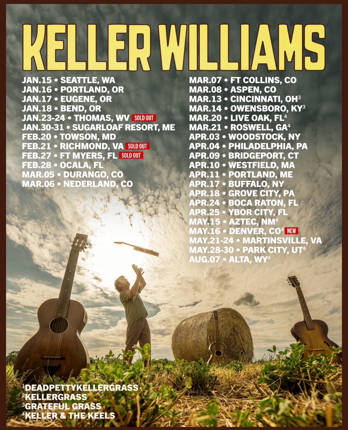 Keller and The Keels Tour Poster 2026